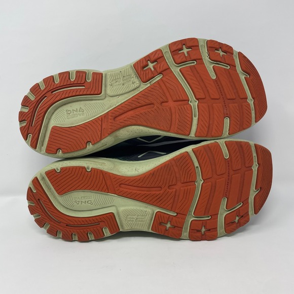 Brooks Adrenaline GTS 23 Mens Size 10 Medium D Blue Goblin Lime Running Sneakers - Picture 7 of 8